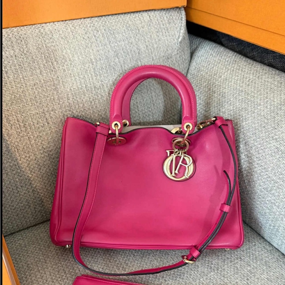 Christian Dior Medium Diorissimo Pink Tote bag w/ Pouch